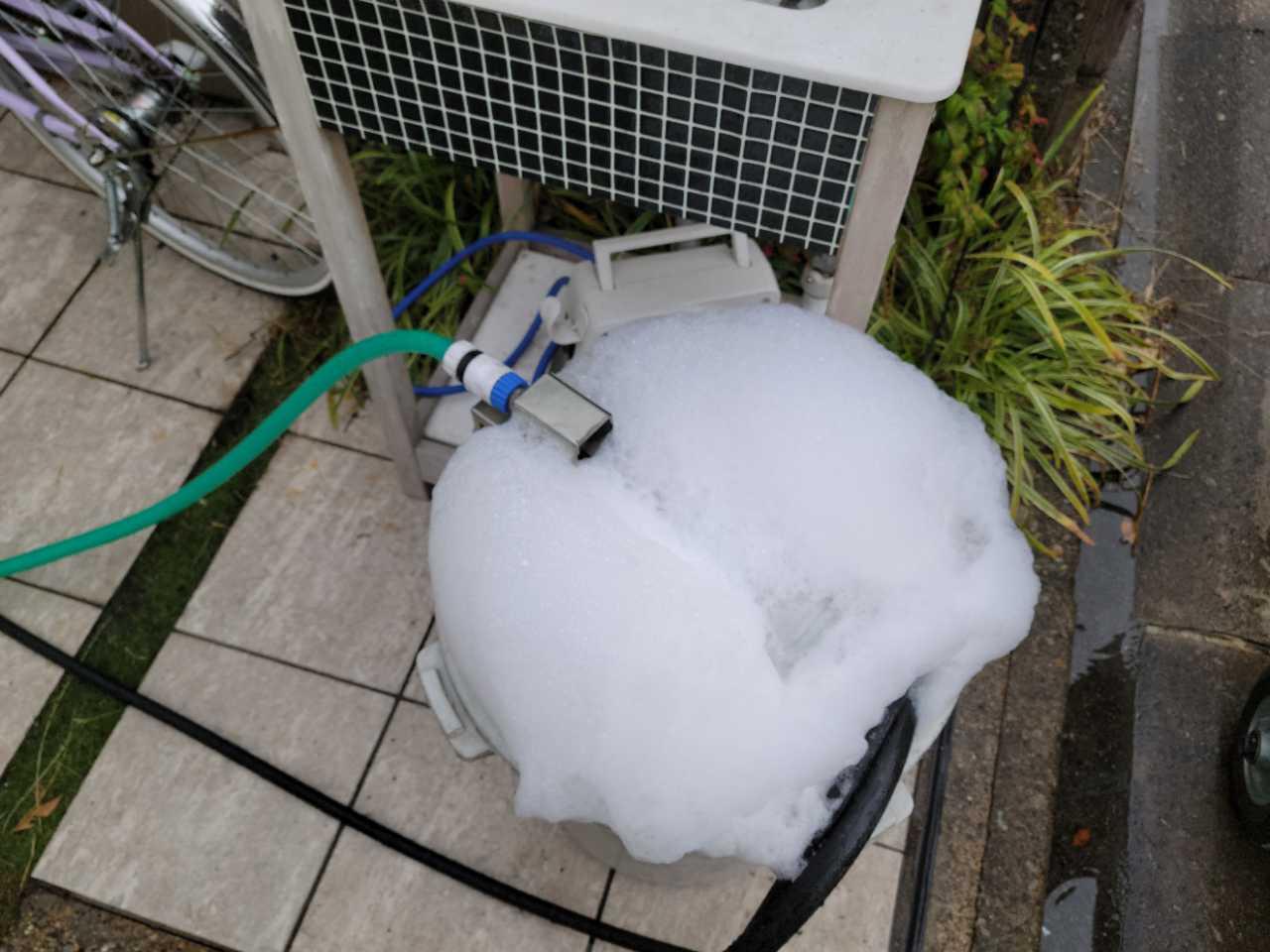 【バイオ洗剤準備】洗浄液攪拌