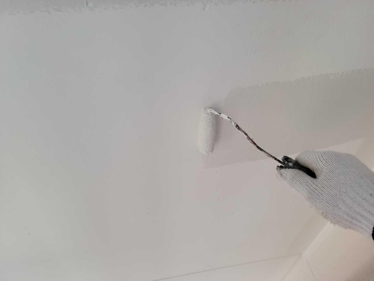 【軒天塗装】下塗り