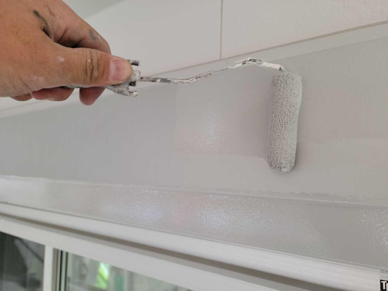 【シャッターボックス塗装】下塗り