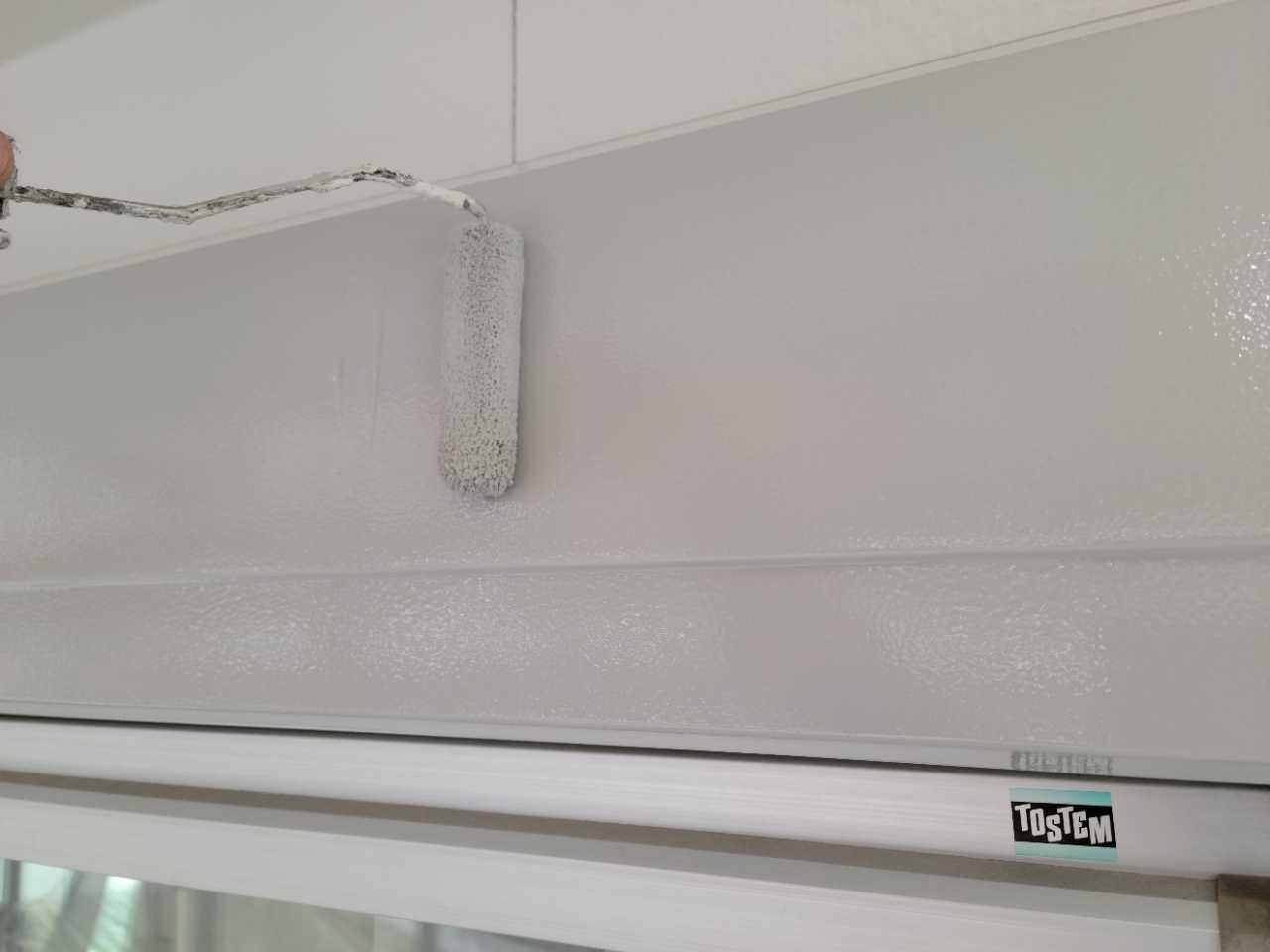 【シャッターボックス塗装】上塗り