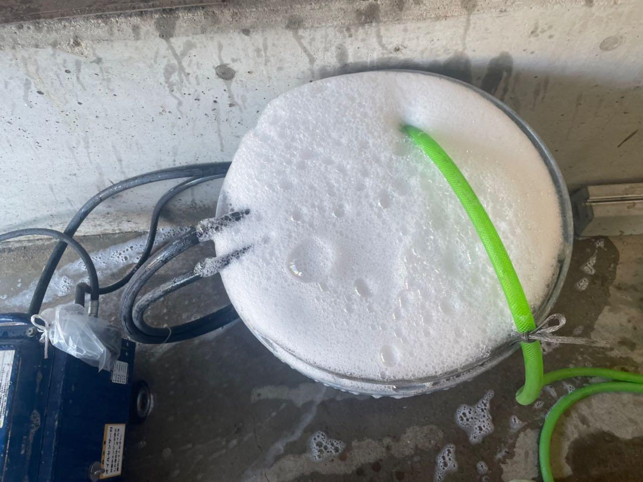 【バイオ洗剤準備】洗浄液攪拌