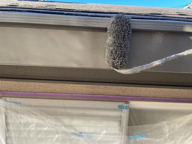 【雨樋塗装】上塗り