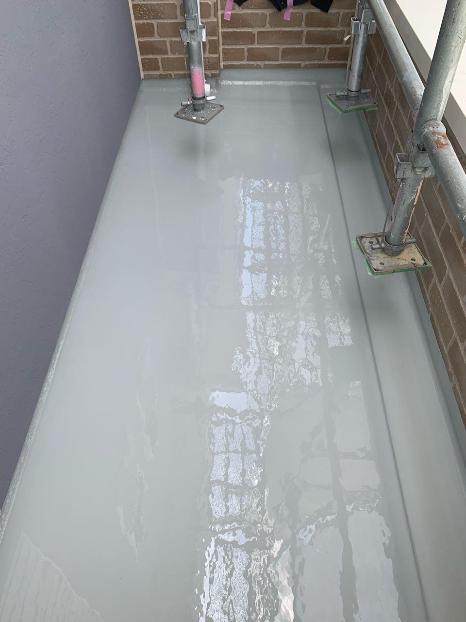 【防水工事】ウレタン防水塗布1回目