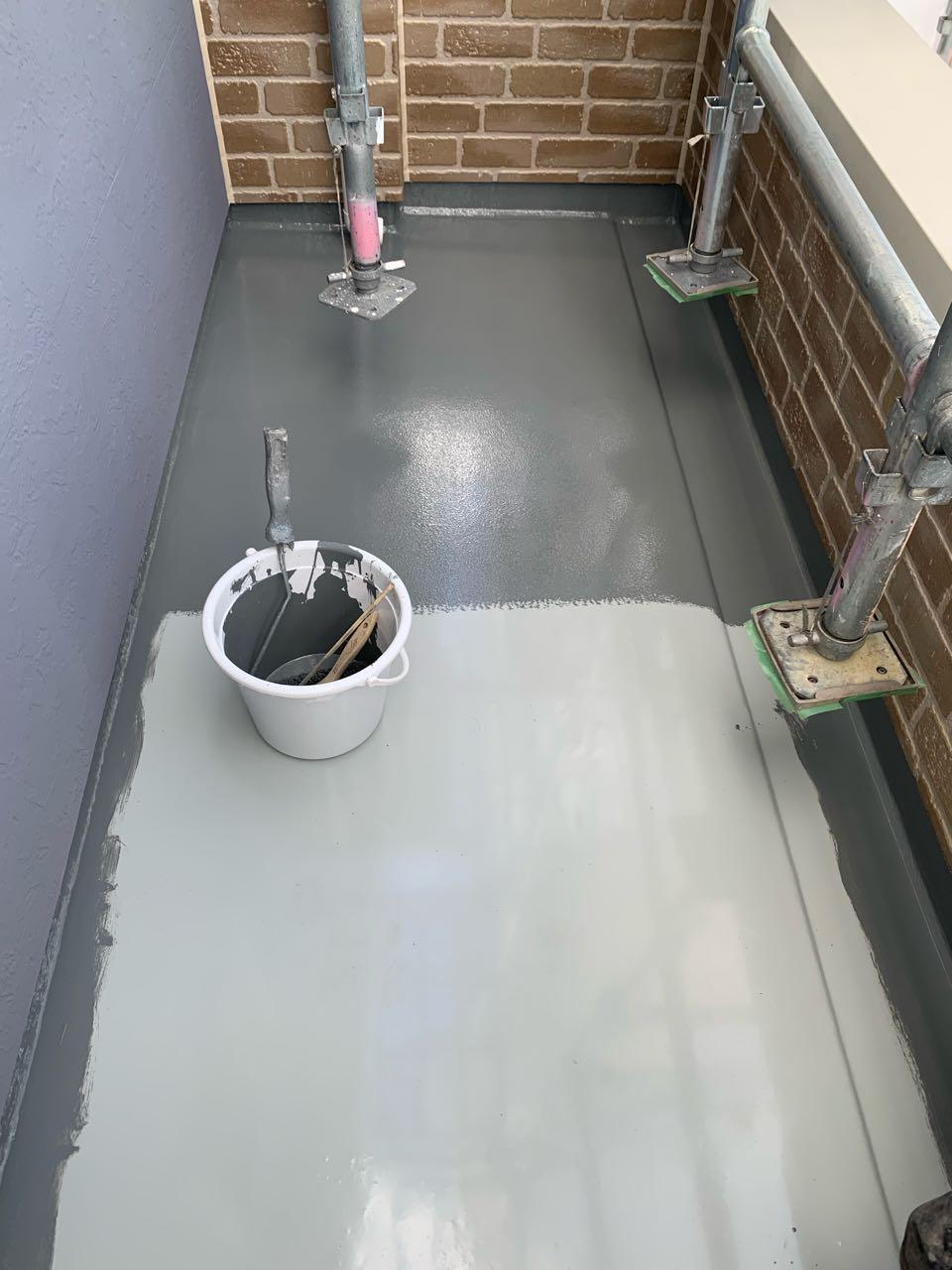 【防水工事】トップコート塗布