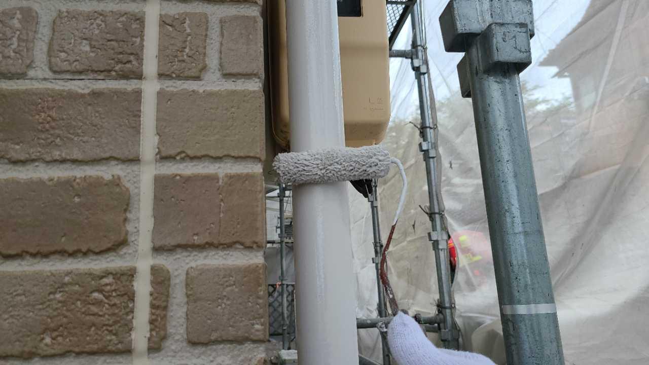 【雨樋塗装】下塗り