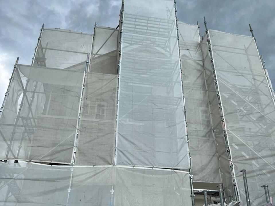 【足場設置工事】設置中