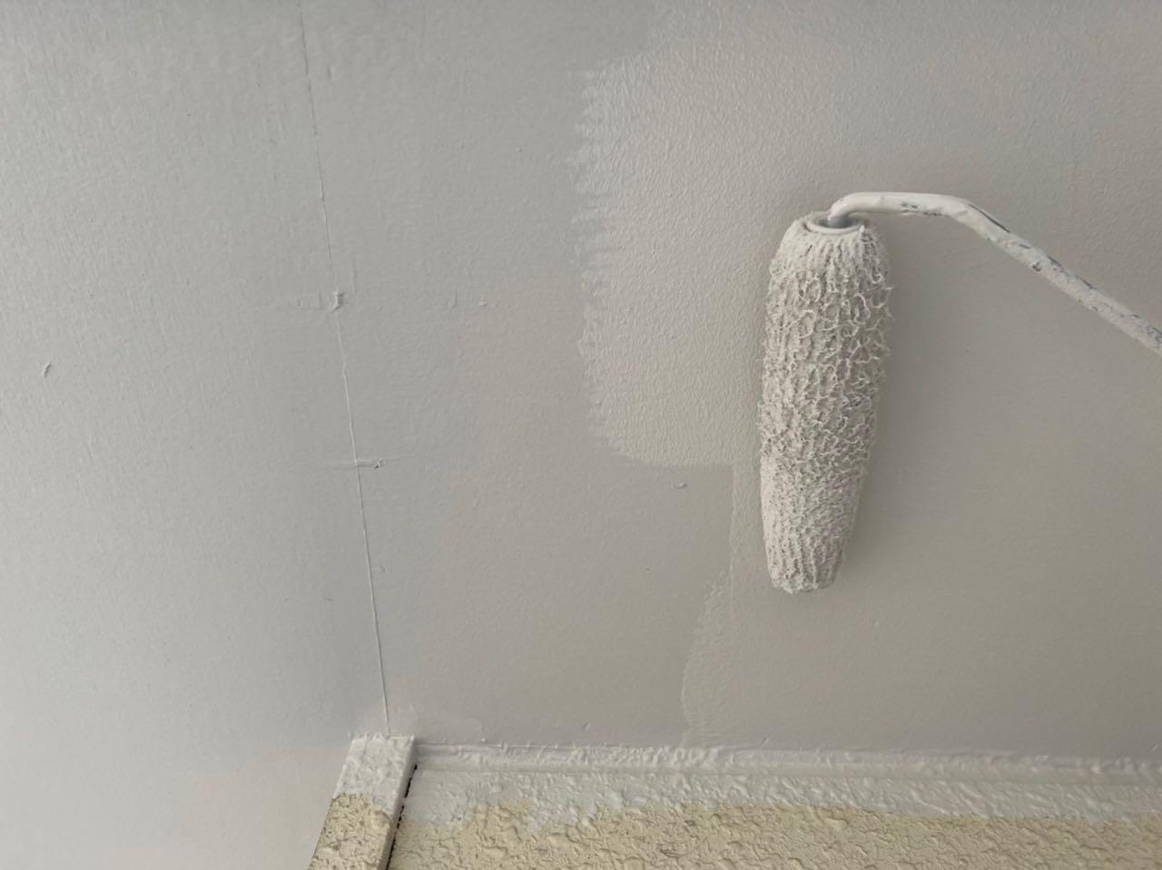 【軒天塗装】上塗り