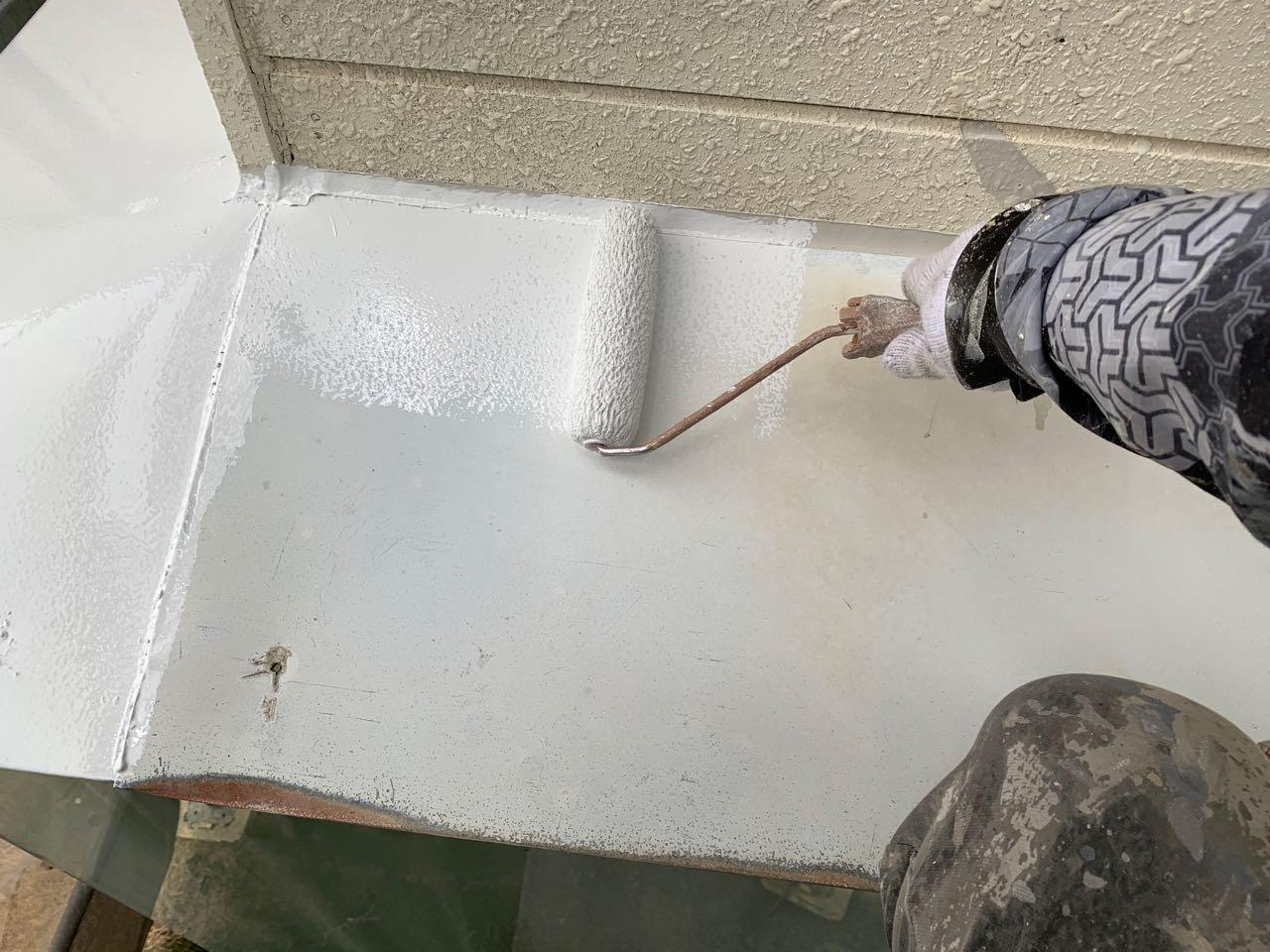 【庇塗装】下塗り