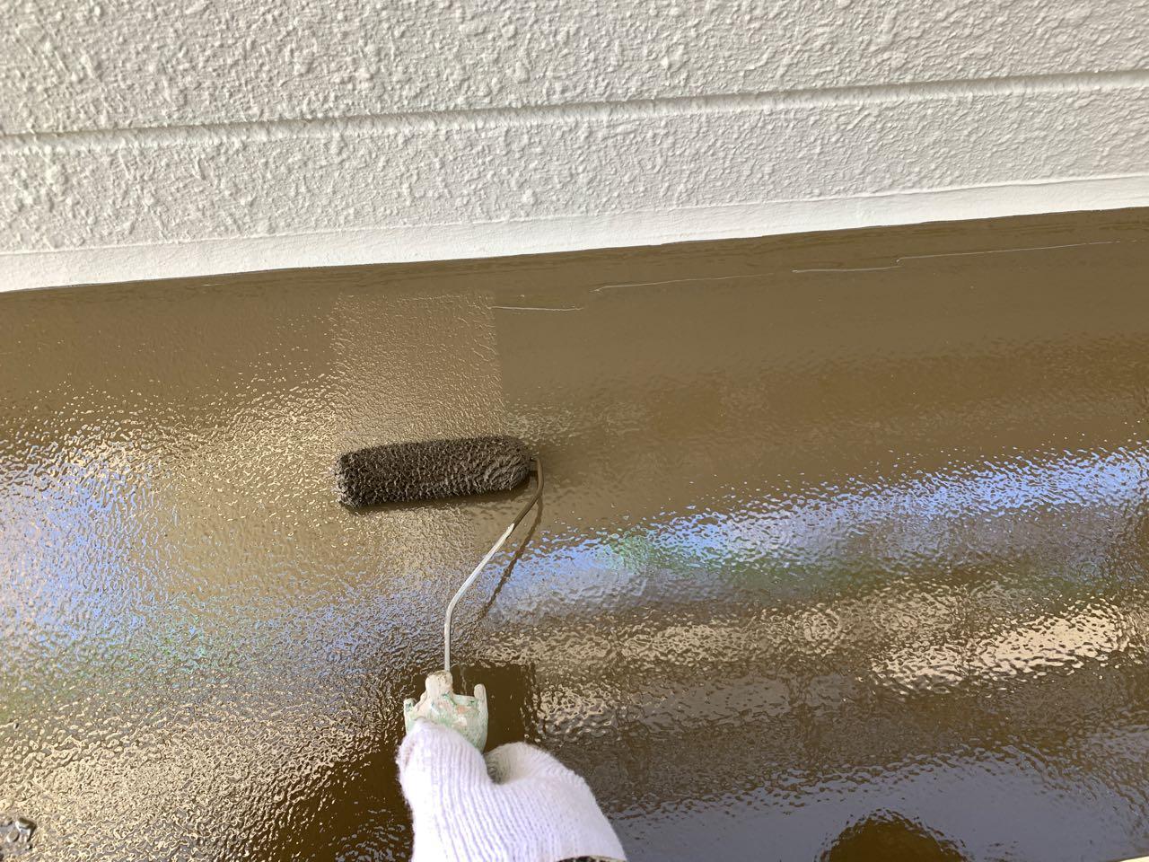 【庇塗装】上塗り