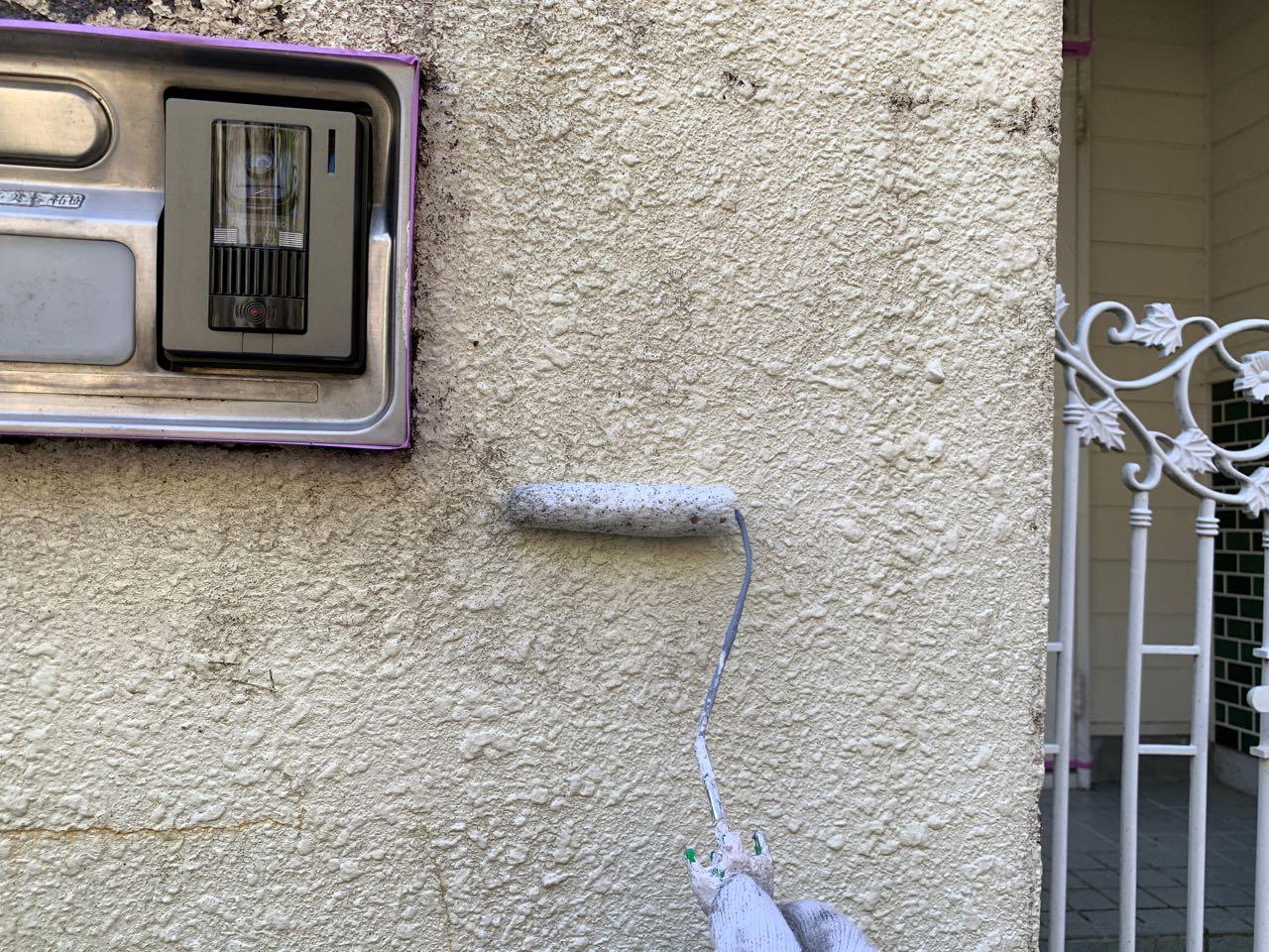 【擁壁塗装】下塗り