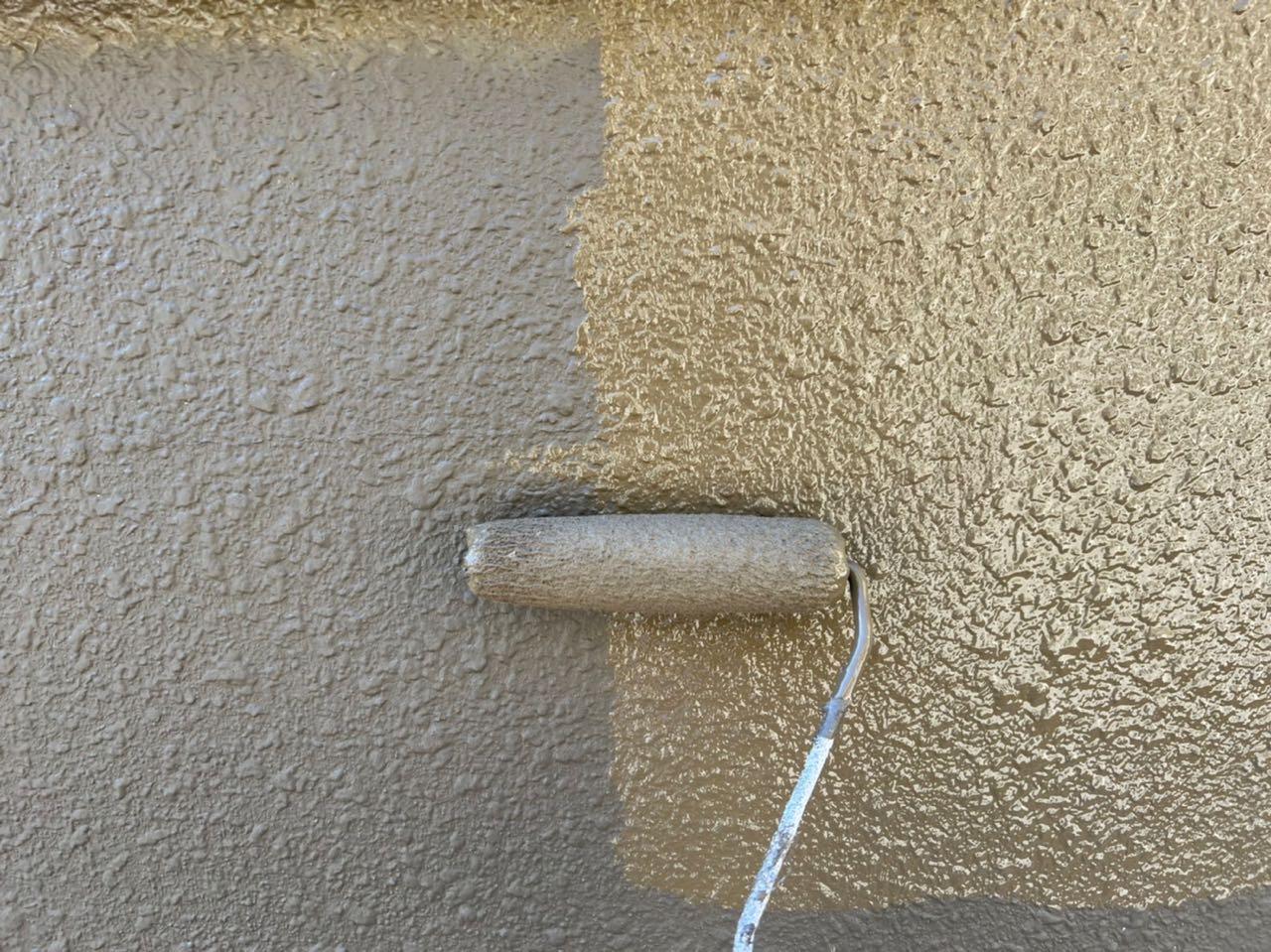 【擁壁塗装】仕上げ塗装2回目