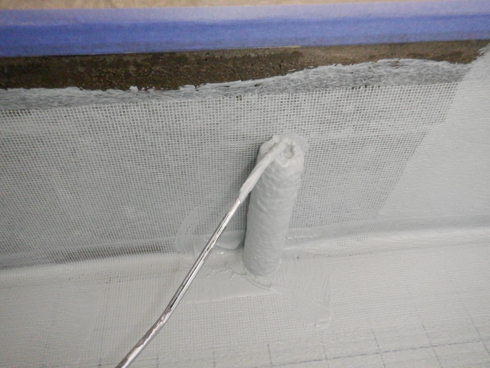 【防水工事】メッシュ貼り