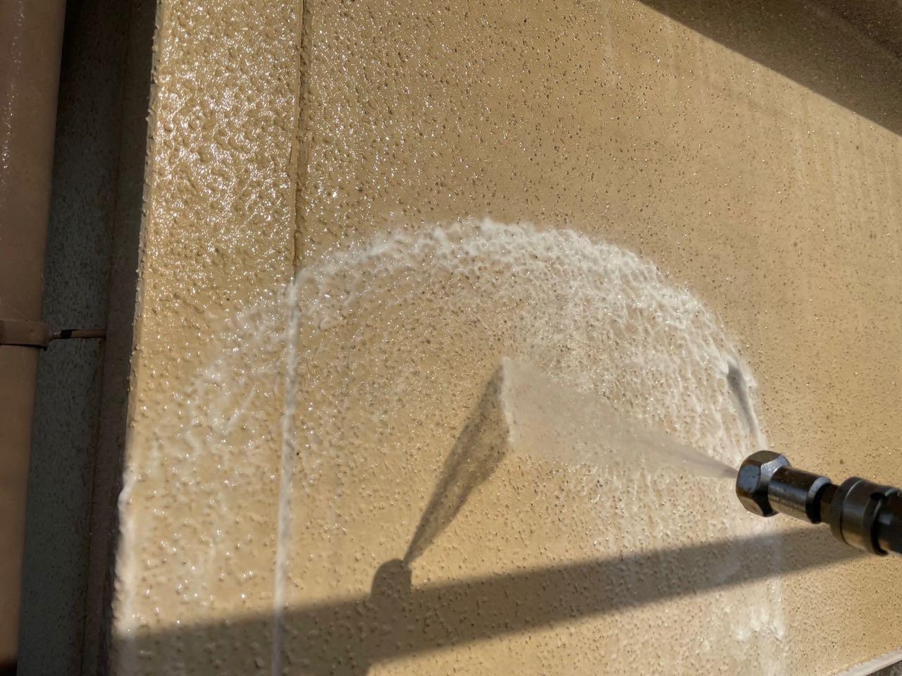 【外壁洗浄】バイオ洗剤塗布