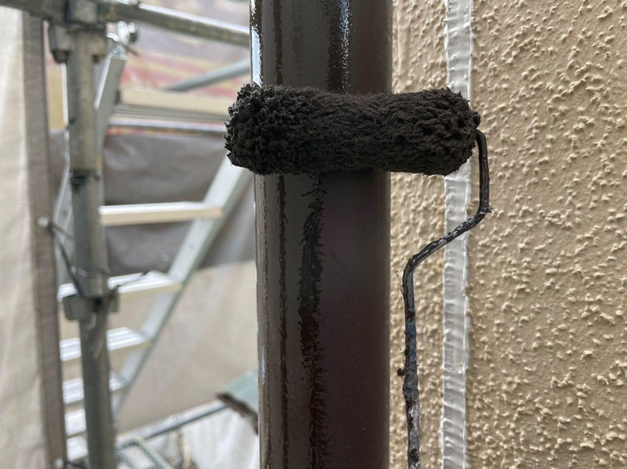 【雨樋塗装】下塗り