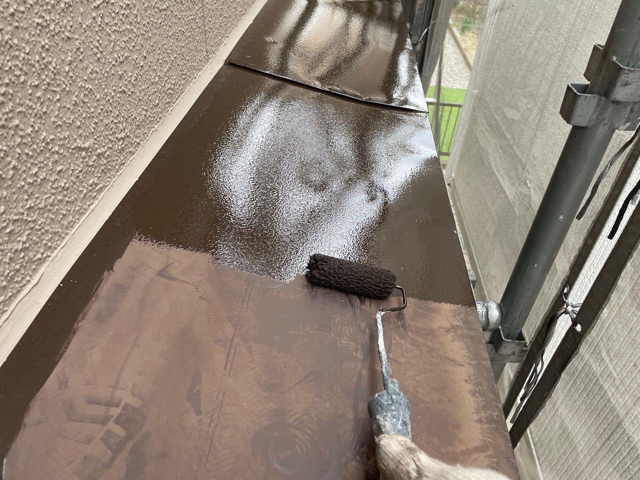 【庇塗装】下塗り