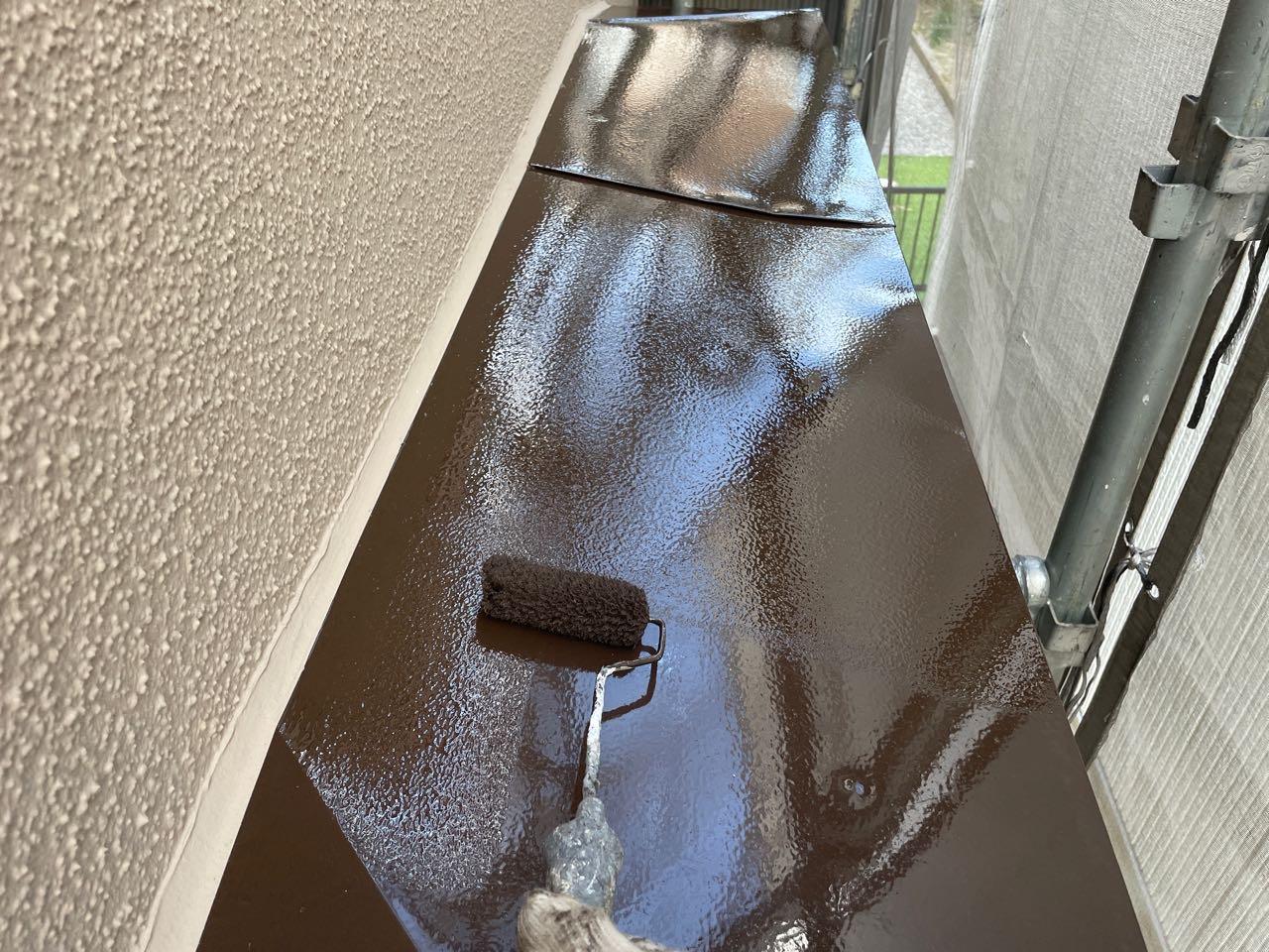 【庇塗装】上塗り