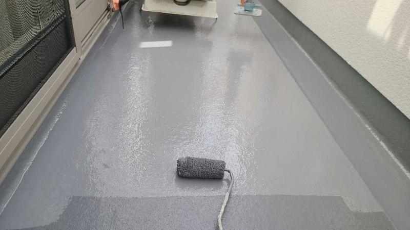 【防水工事】ウレタン防水塗布1回目