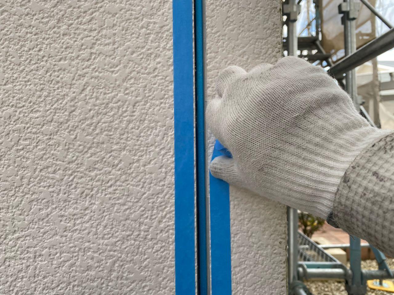 【シーリング工事】マスキング貼り