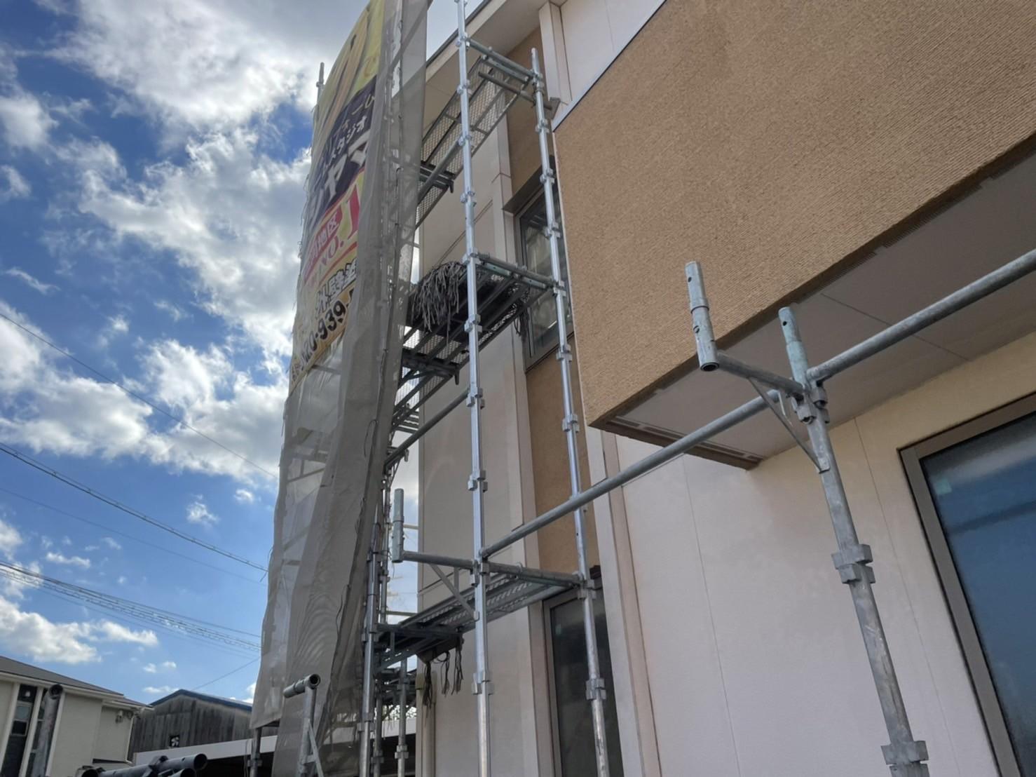 【足場設置工事】設置中