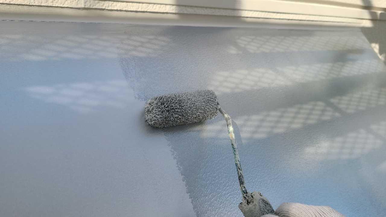 【庇塗装】上塗り