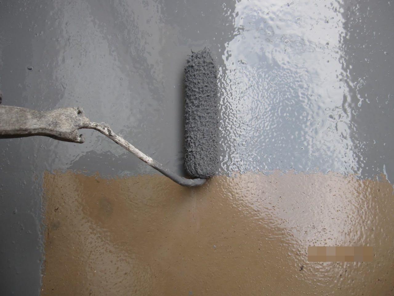 【防水工事】ウレタン防水塗布1回目