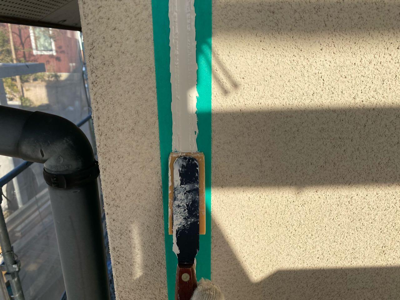 【シーリング工事】ヘラ押さえ