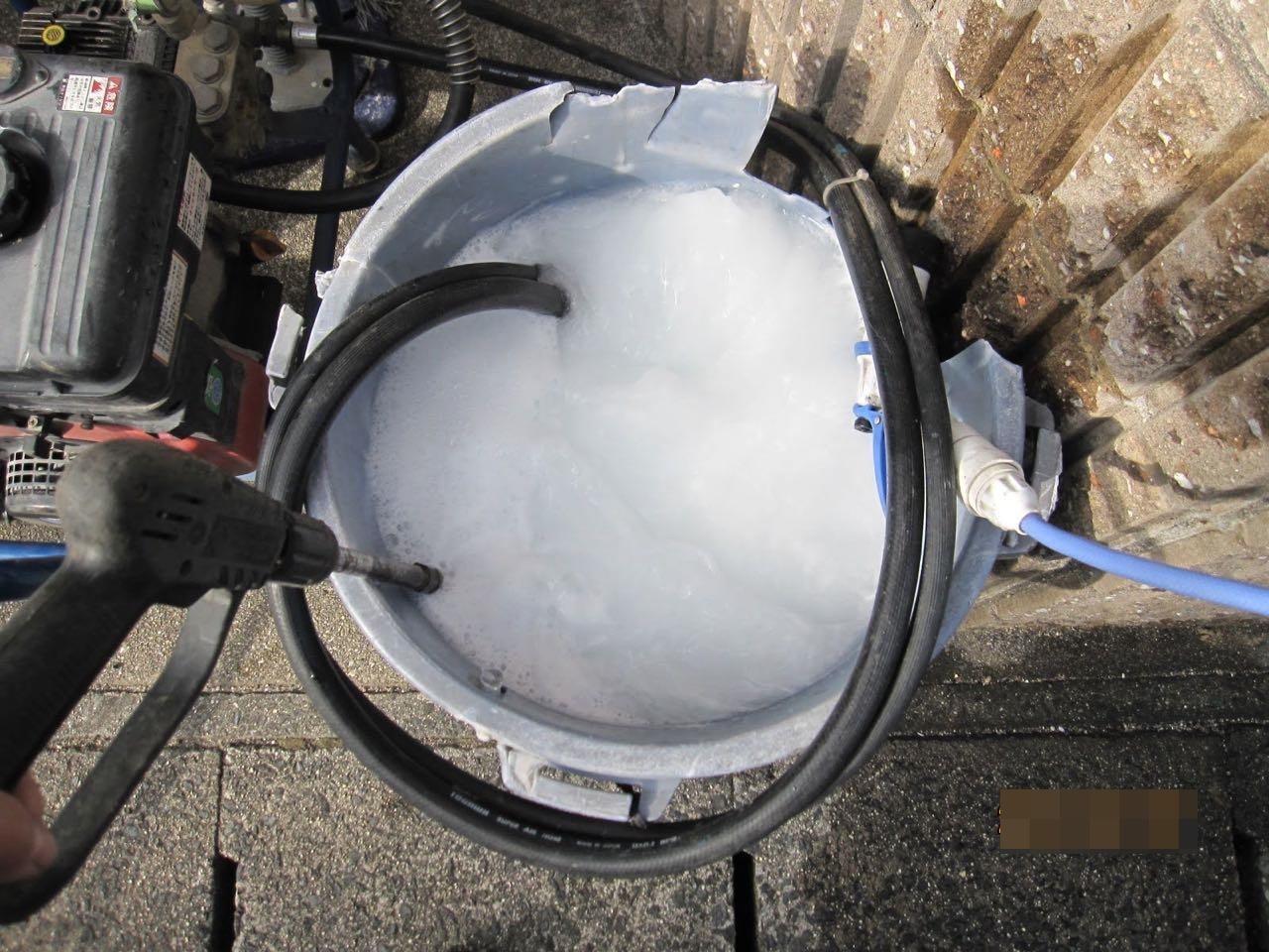 【バイオ洗剤準備】洗浄液攪拌