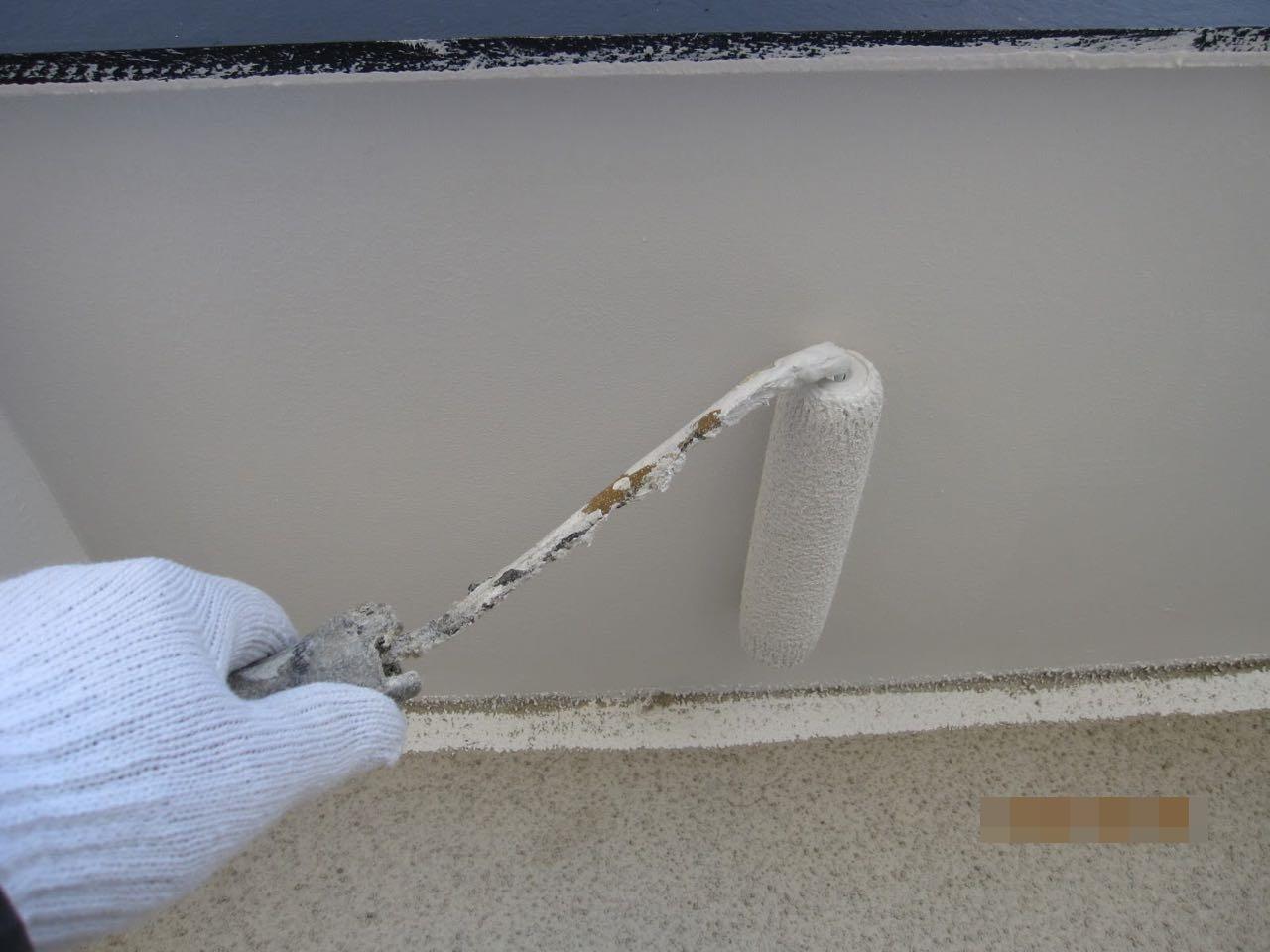 【軒天塗装】上塗り