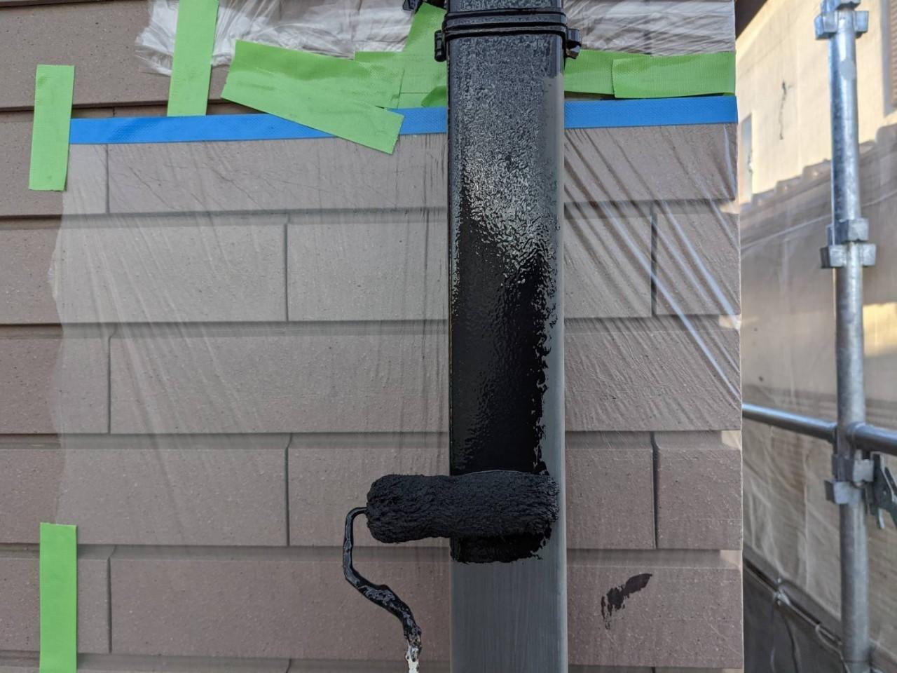 【雨樋塗装】下塗り