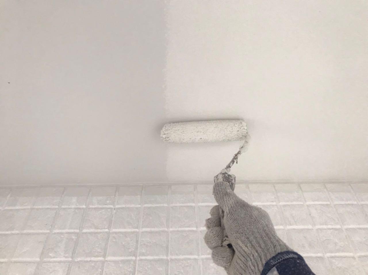 【軒天塗装】上塗り