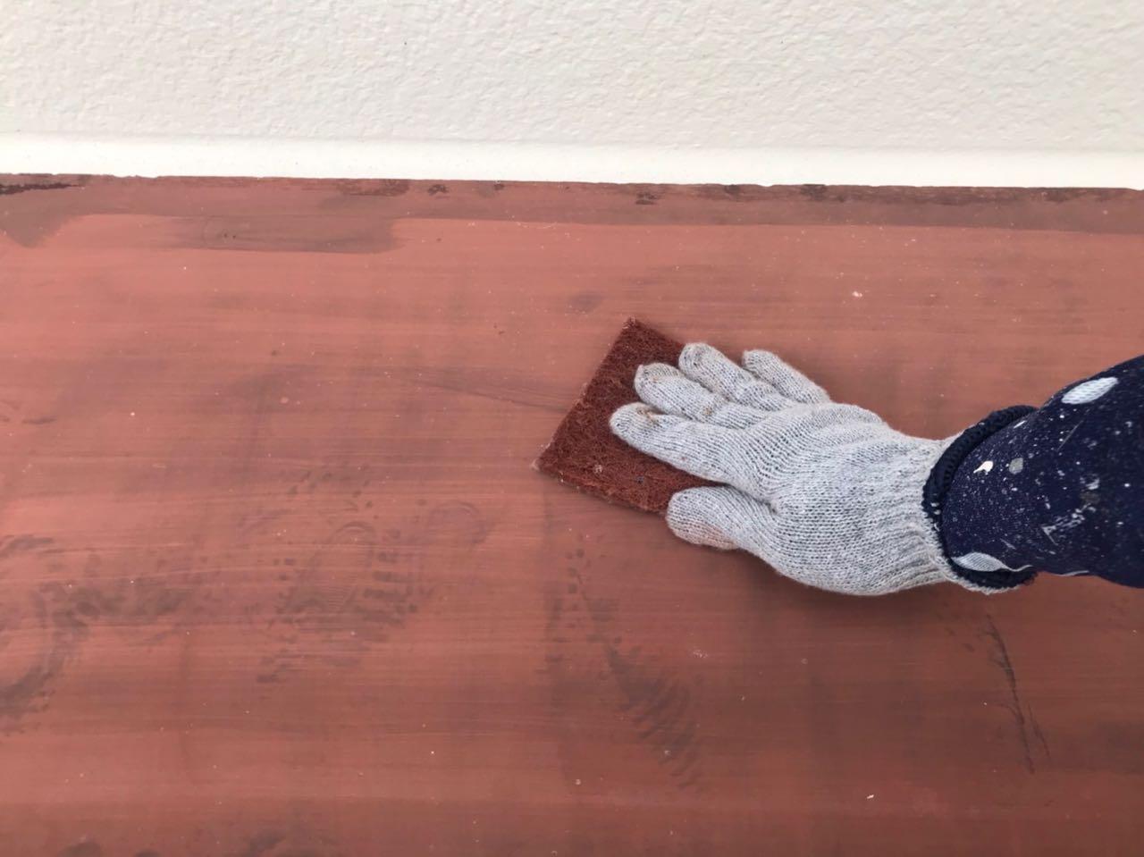 【庇塗装】ケレン作業