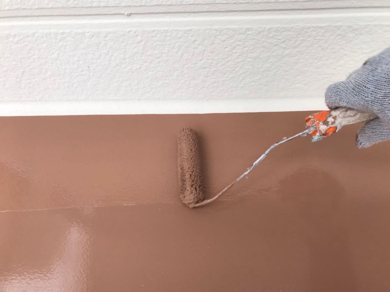 【庇塗装】上塗り