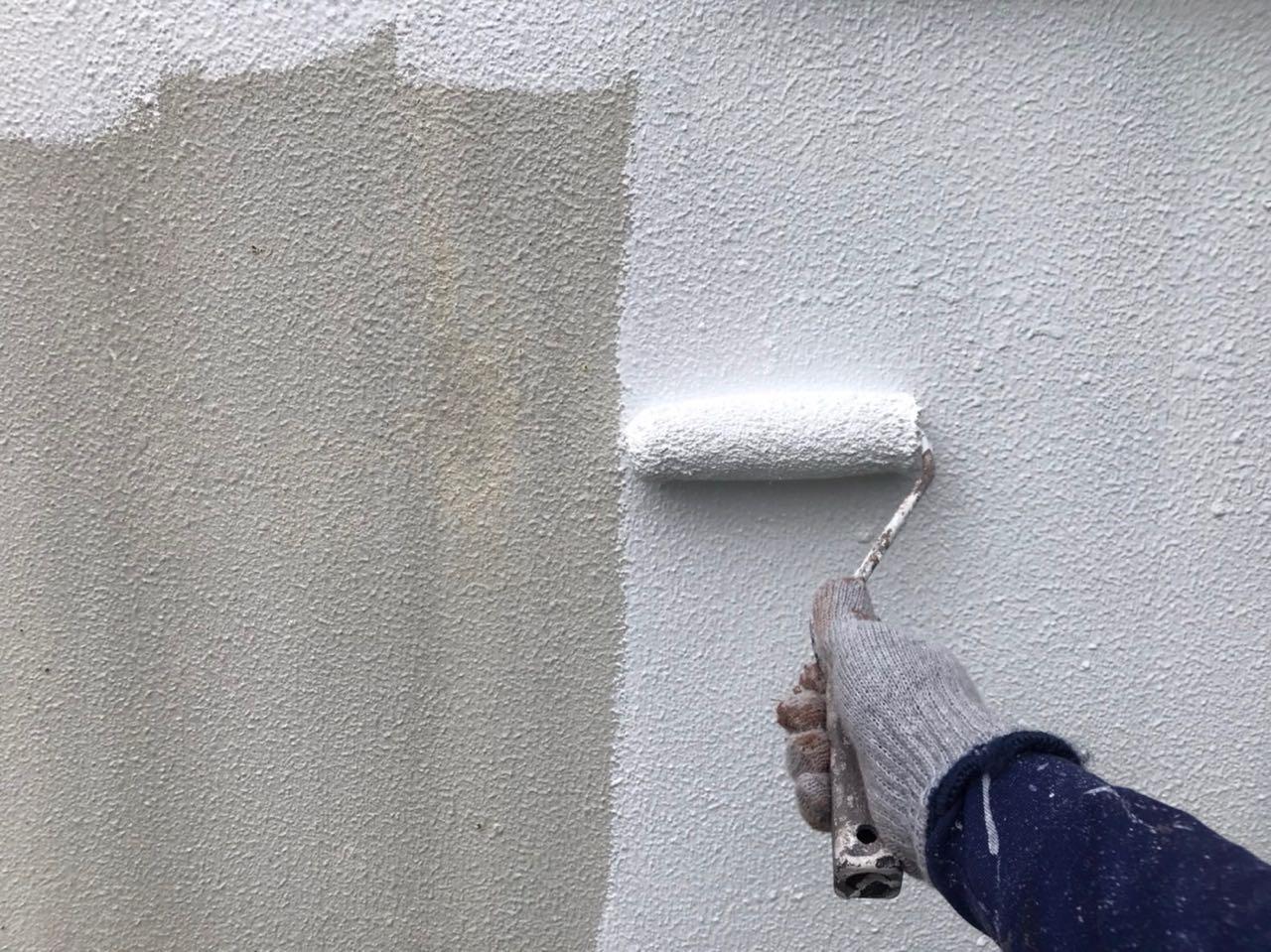 【擁壁塗装】下塗り