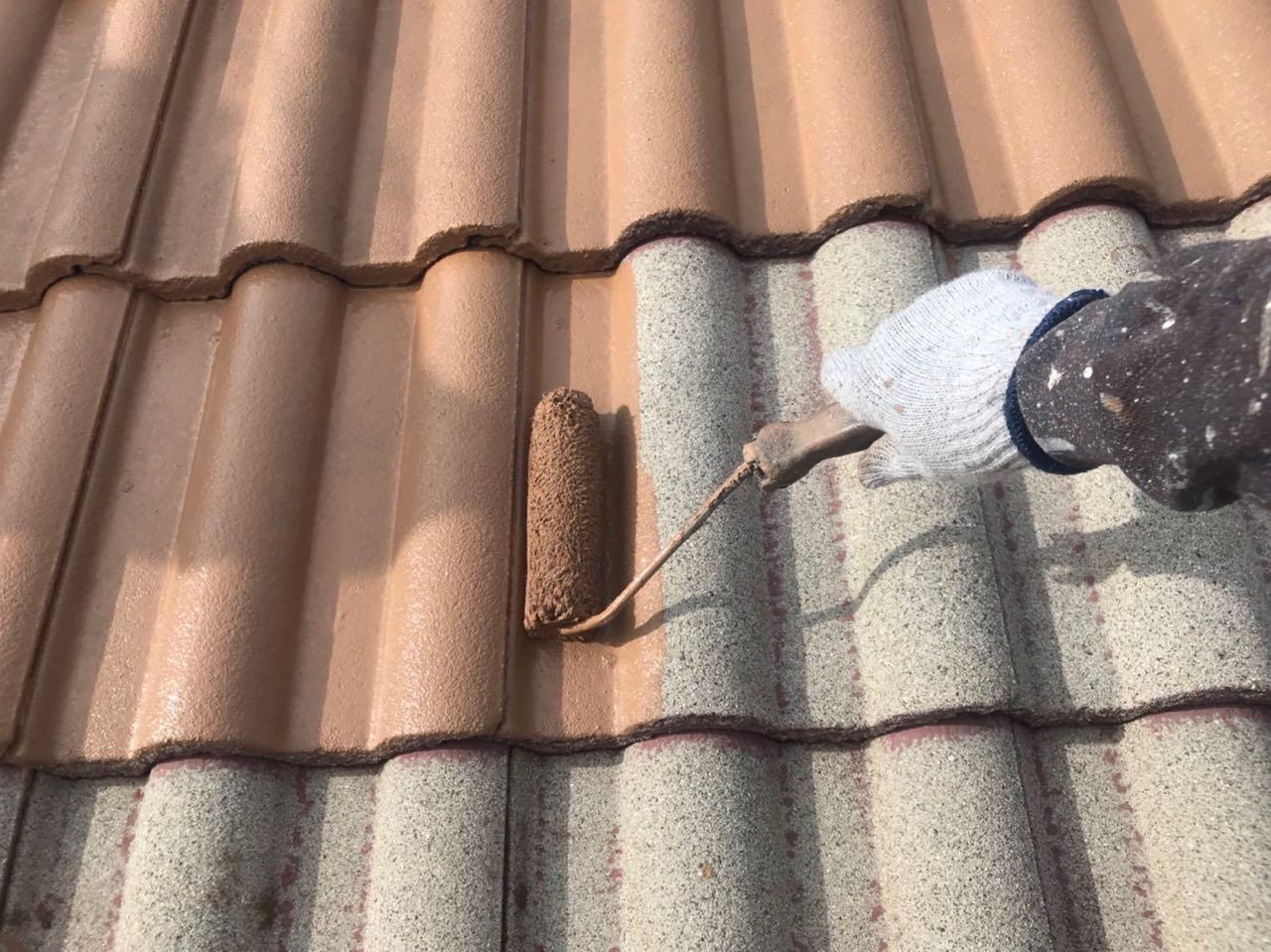 【屋根塗装】下塗り1