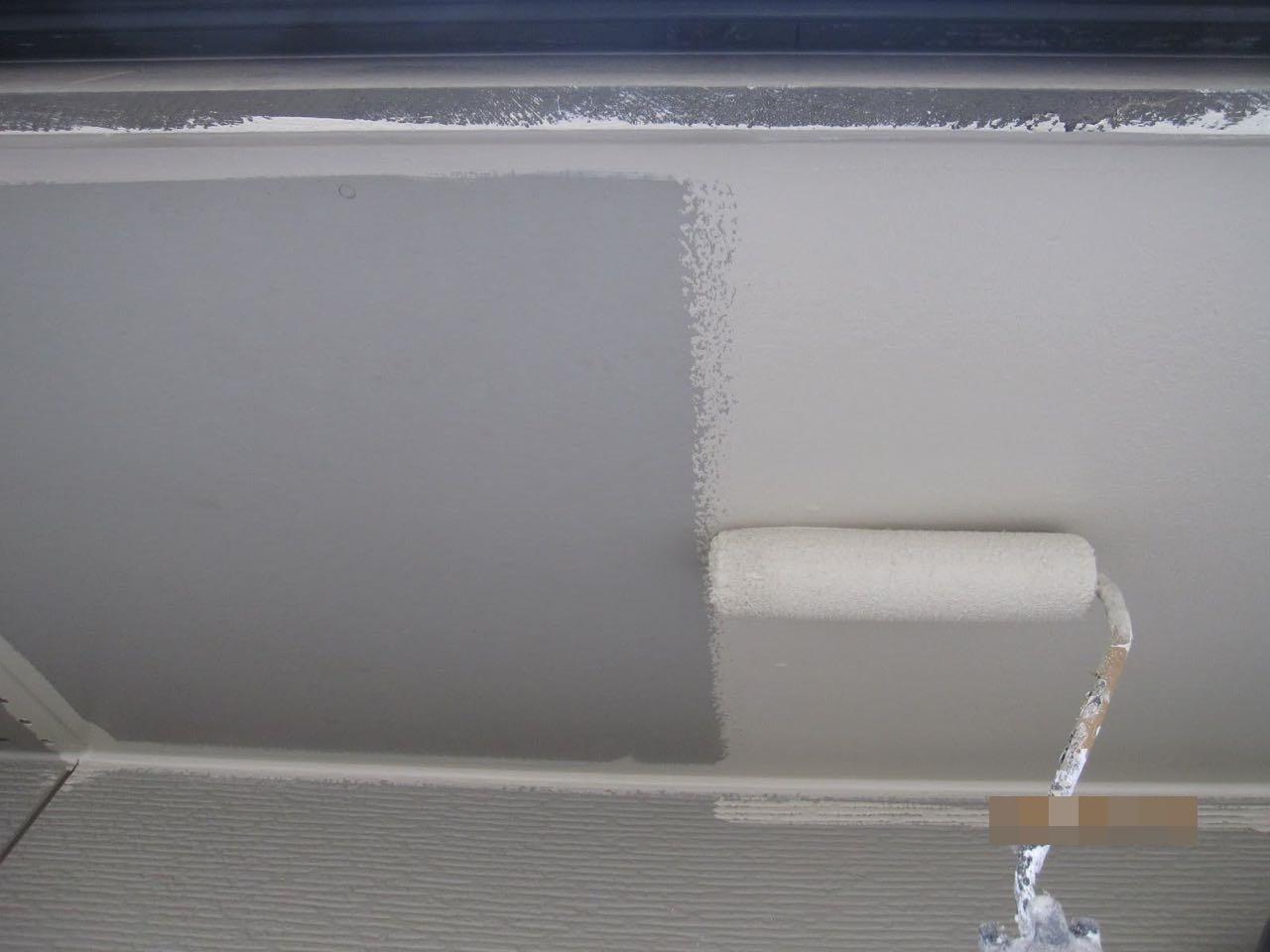 【軒天塗装】下塗り