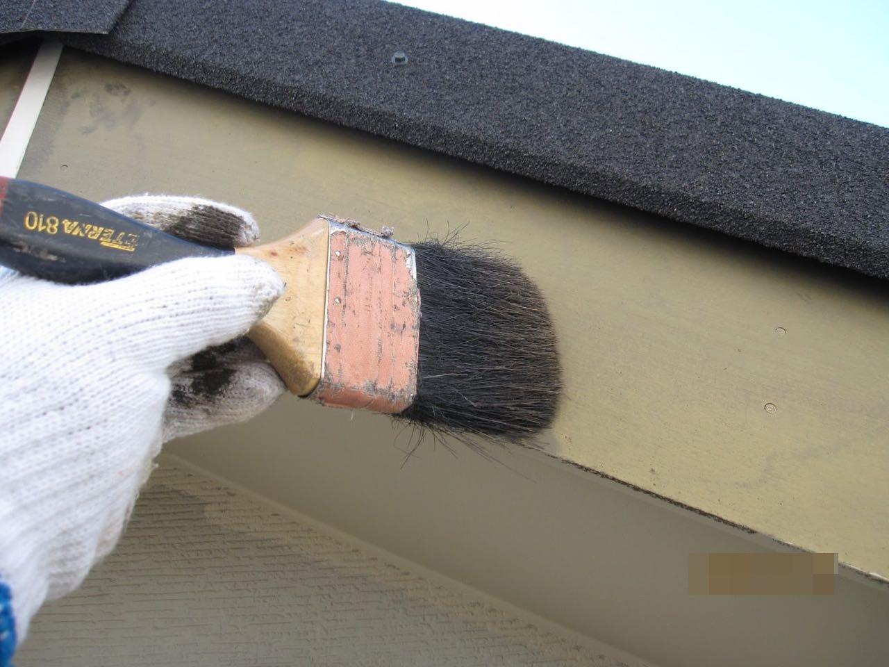 【破風・鼻隠し塗装】ケレン作業