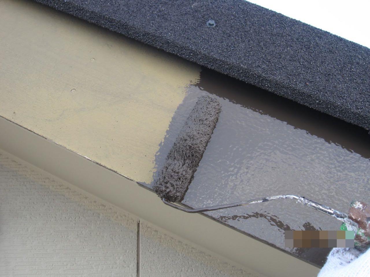 【破風・鼻隠し塗装】下塗り