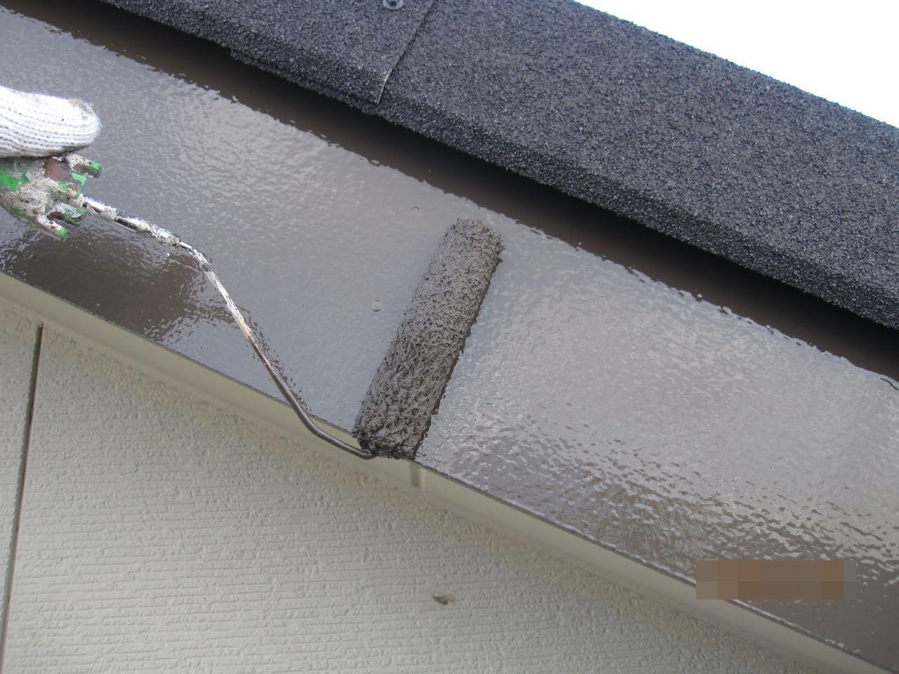 【破風・鼻隠し塗装】上塗り