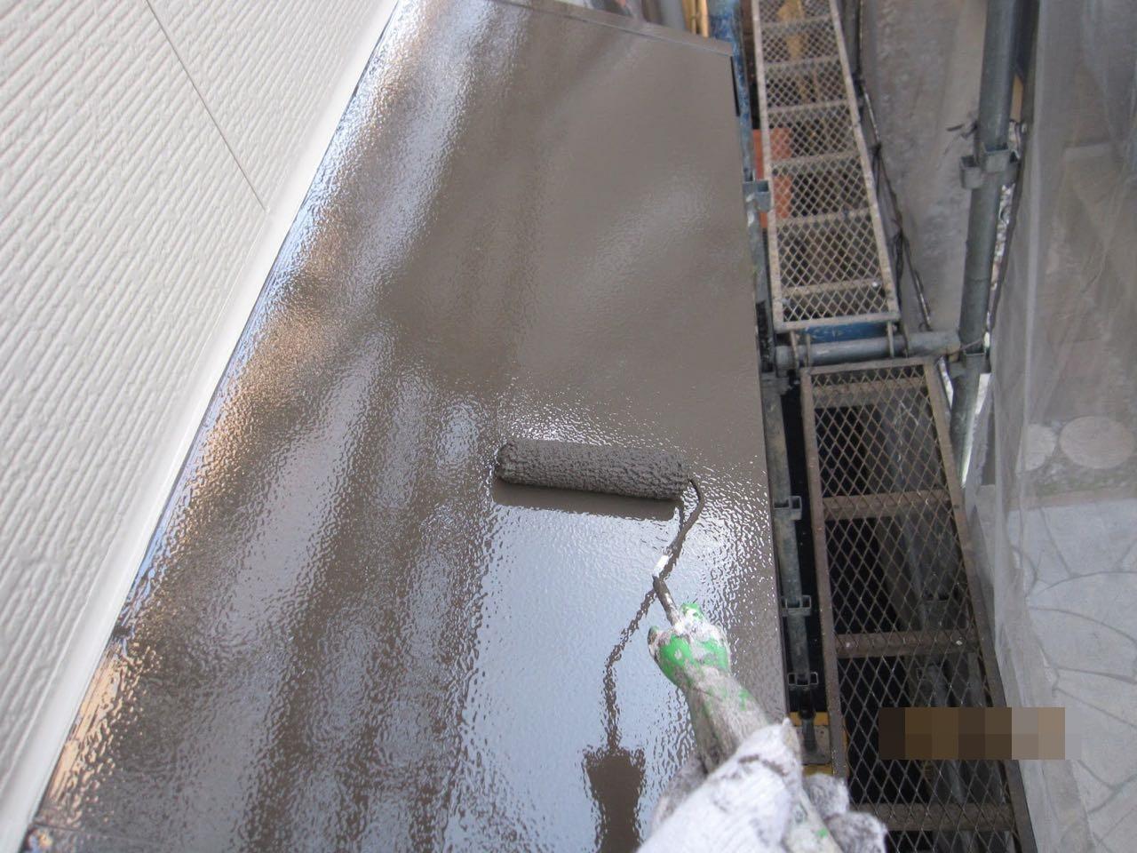 【庇塗装】上塗り