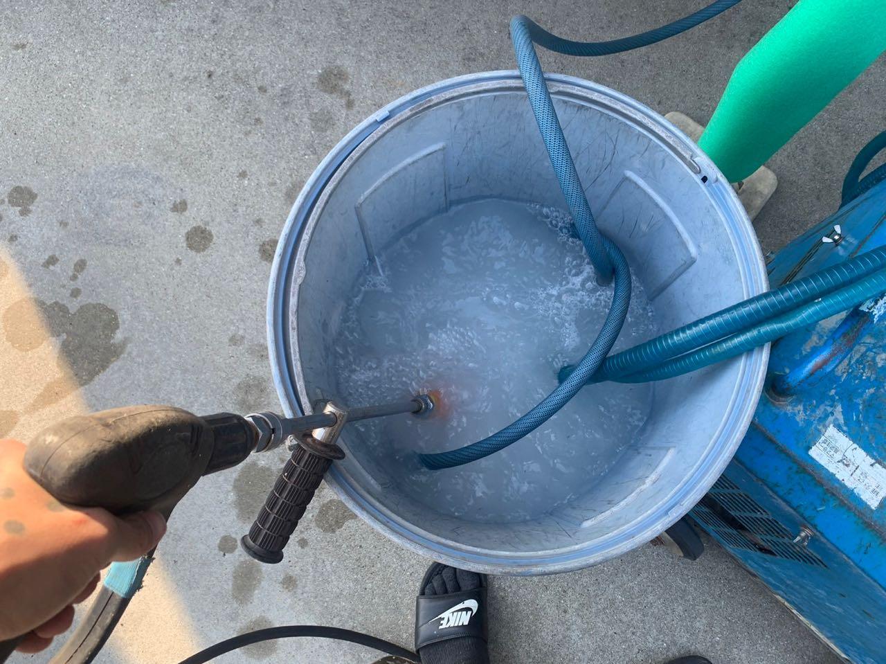 【バイオ洗剤準備】洗浄液攪拌