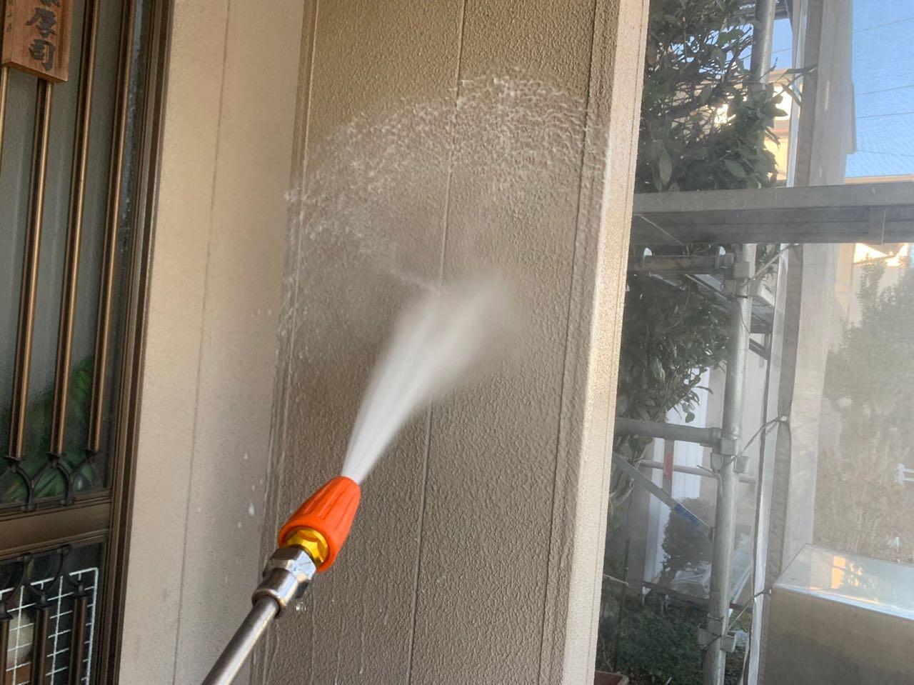 【外壁洗浄】バイオ洗剤塗布