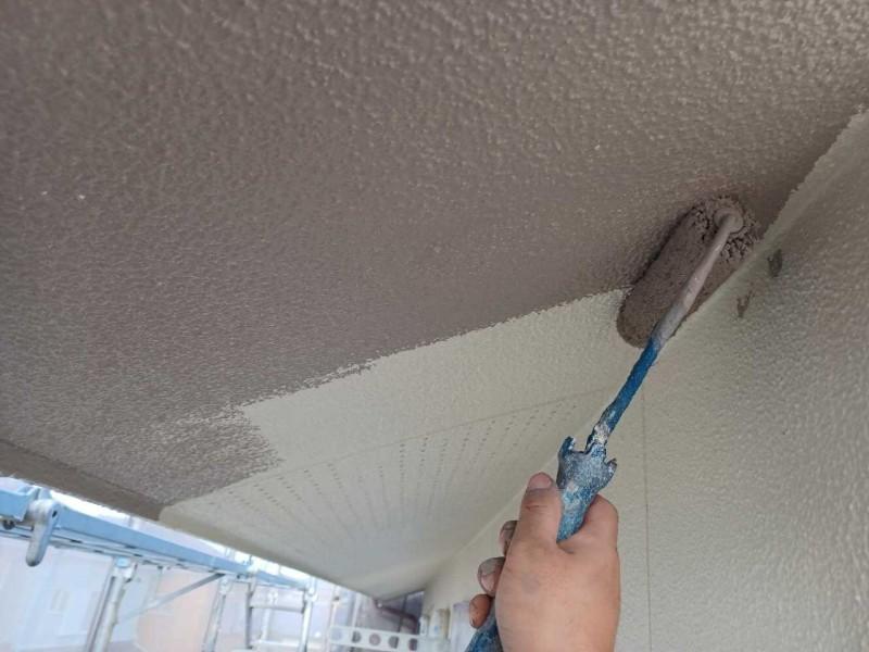 【軒天塗装】下塗り