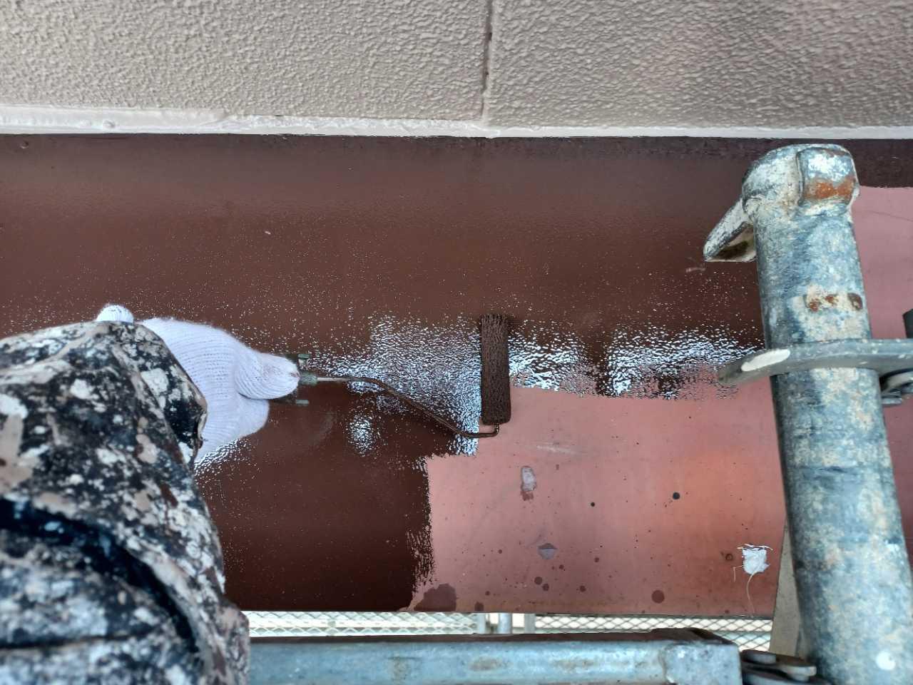 【庇塗装】下塗り