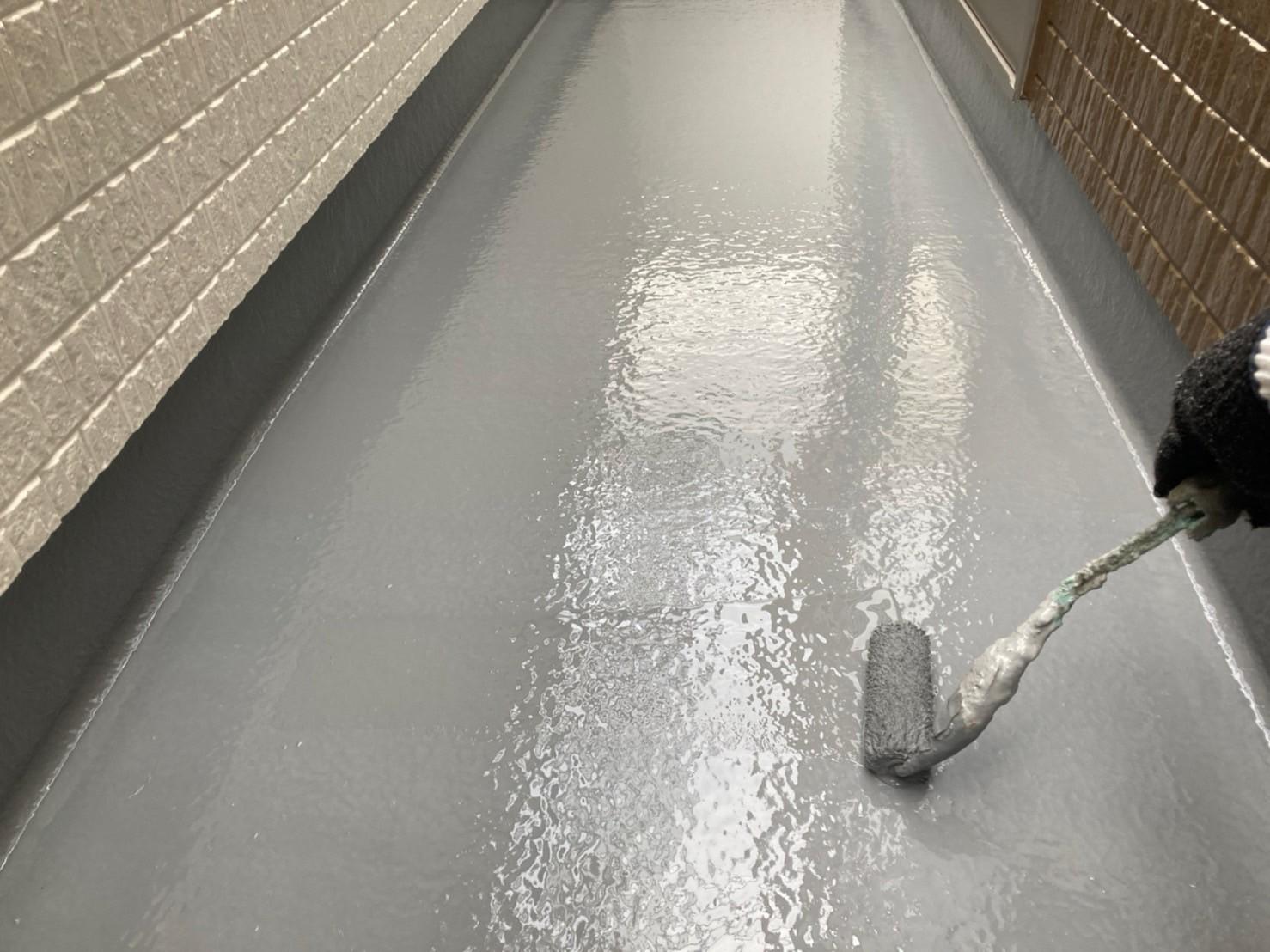 【防水工事】ウレタン防水塗布2回目