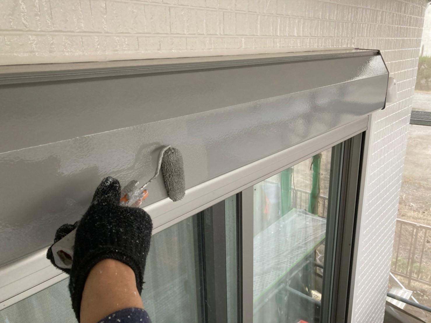 【シャッターボックス塗装】上塗り