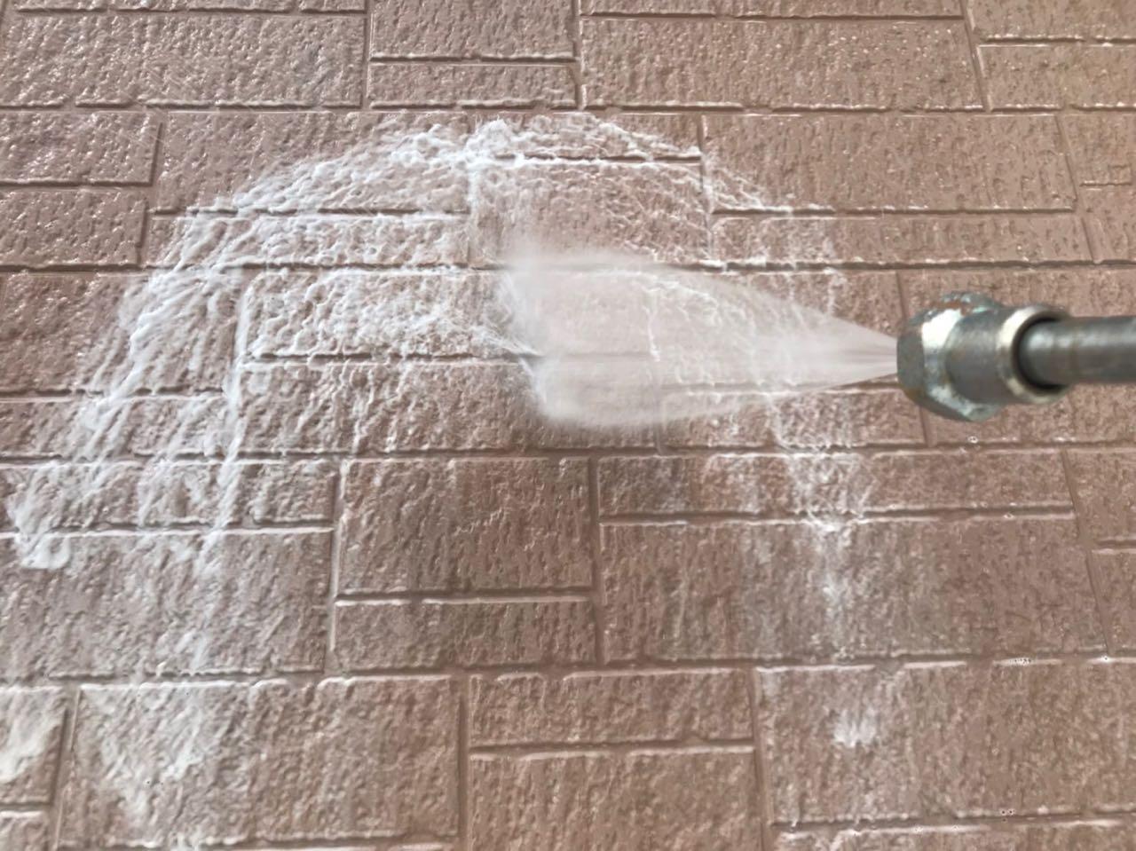 【外壁洗浄】バイオ洗剤塗布