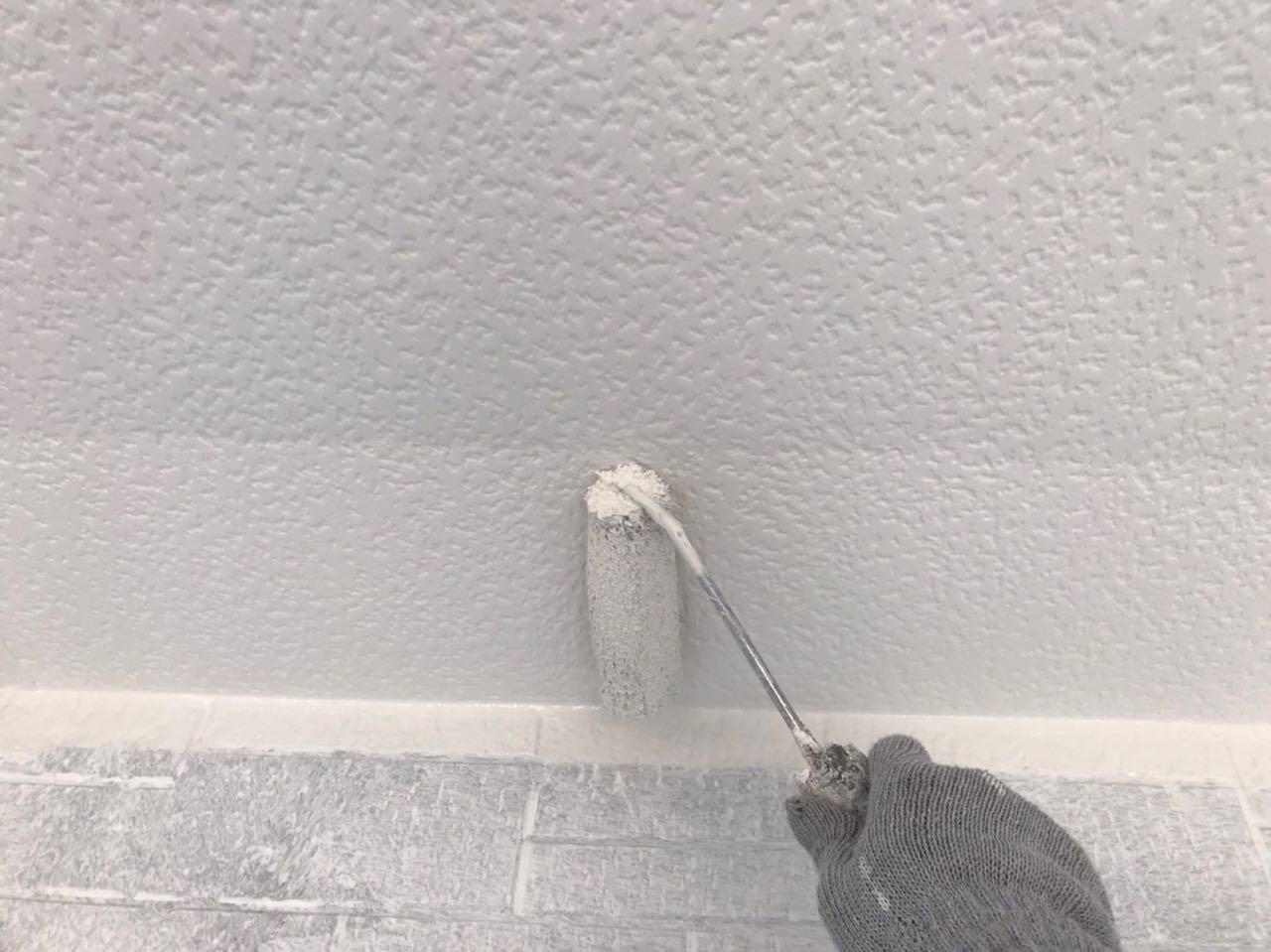 【軒天塗装】上塗り