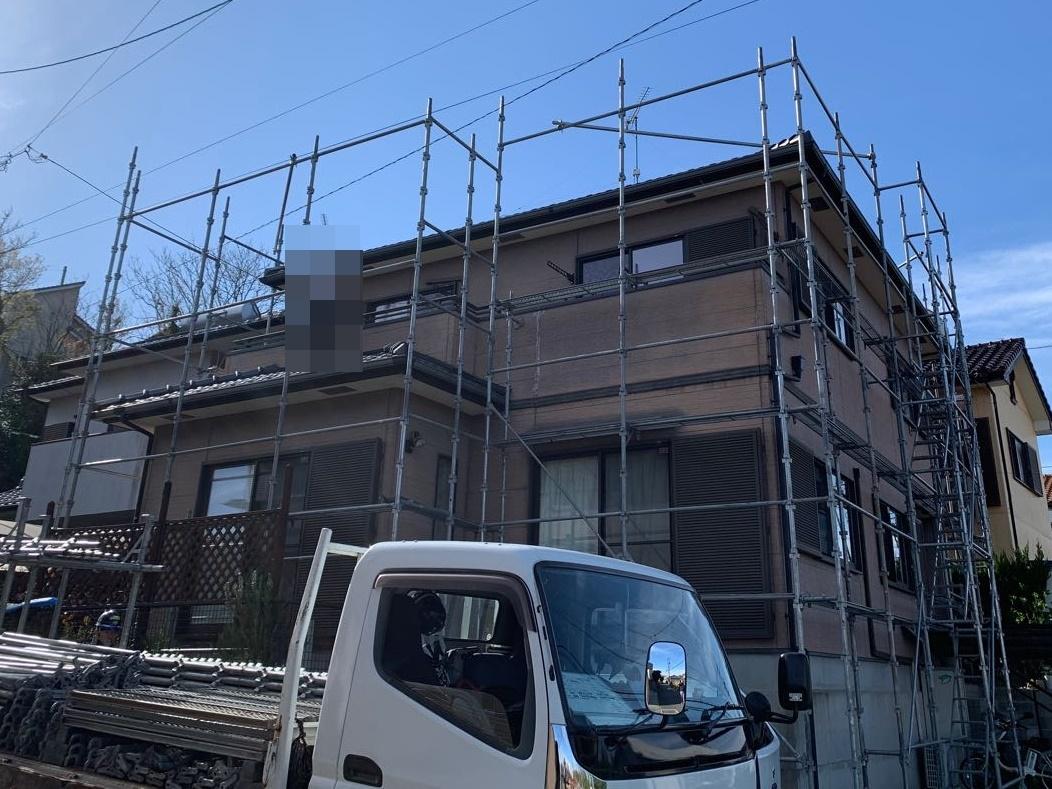 【足場設置工事】設置中