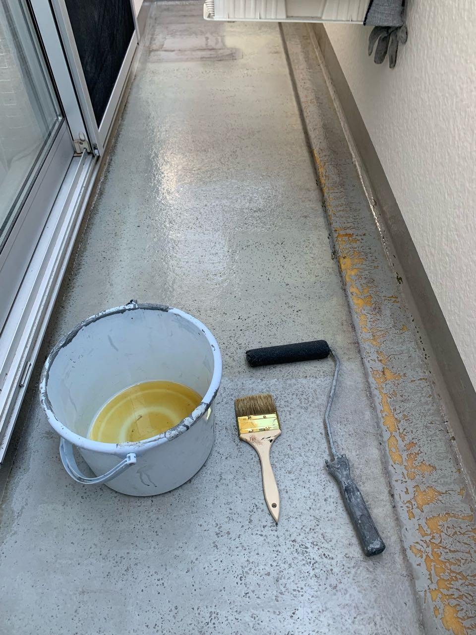 【防水工事】プライマー塗布