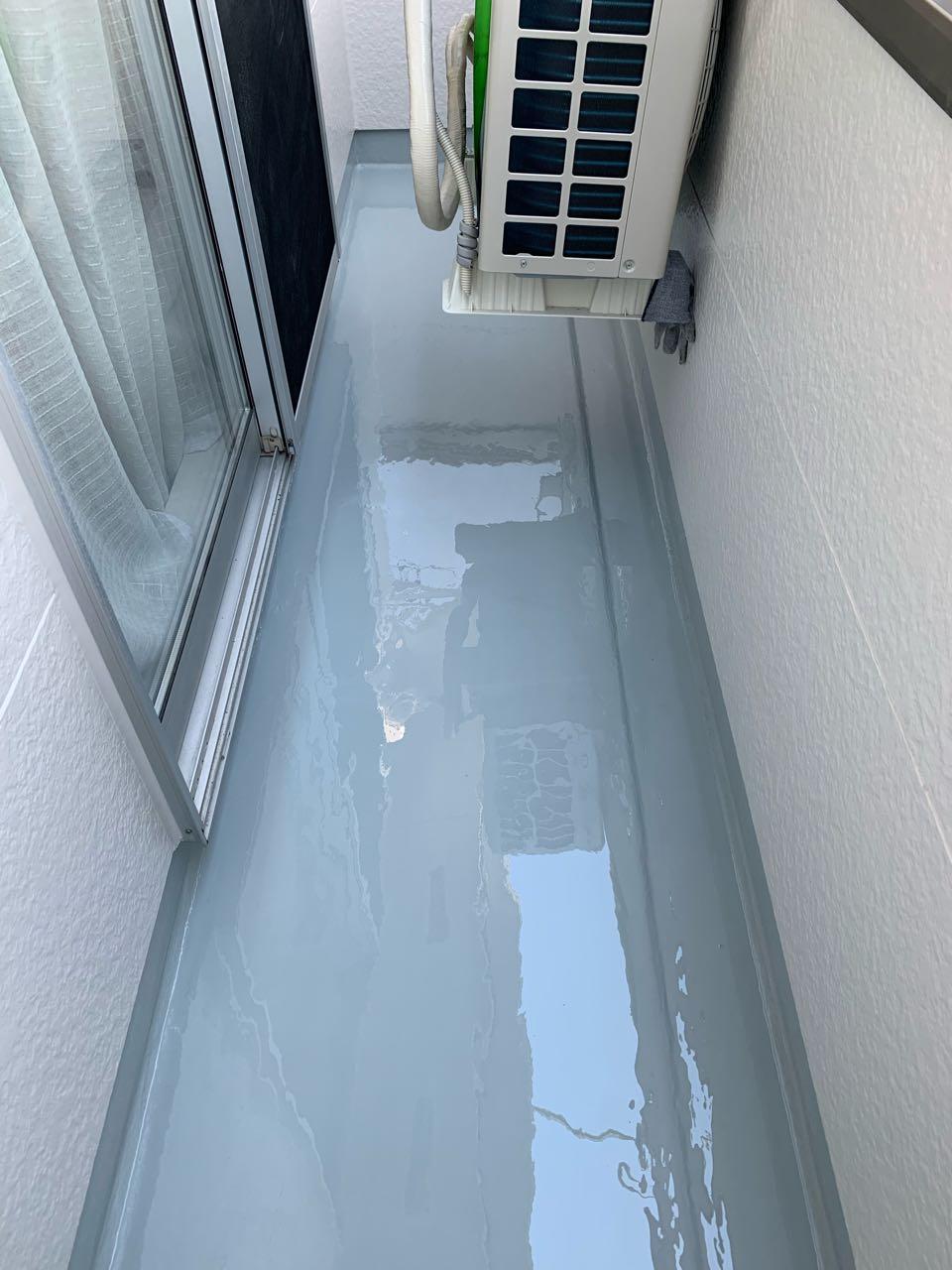 【防水工事】ウレタン防水塗布1回目